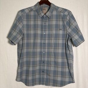 511 Tactical Shirt Mens Medium Plaid‎ Snap Button Tee Casual Outdoor 5.11
